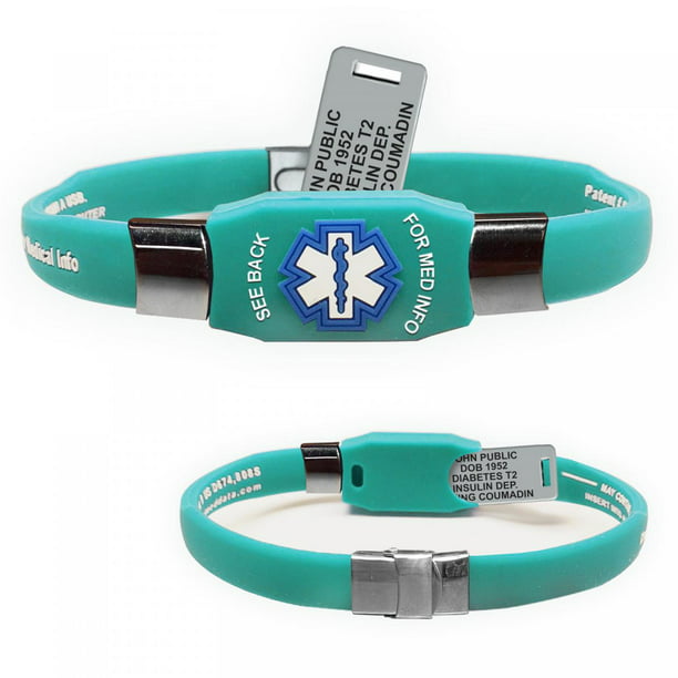 My Identity Doctor Pre-Engraved & Customized Bariatric Surgery Medical Bracelet Purple 